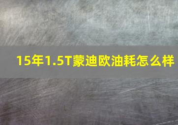 15年1.5T蒙迪欧油耗怎么样