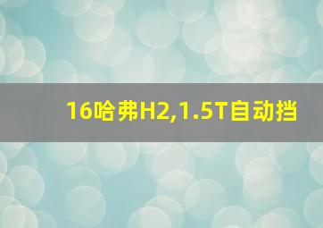 16哈弗H2,1.5T自动挡