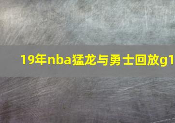 19年nba猛龙与勇士回放g1