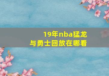 19年nba猛龙与勇士回放在哪看