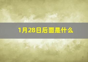 1月28日后面是什么