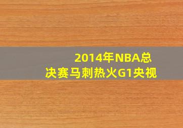 2014年NBA总决赛马刺热火G1央视