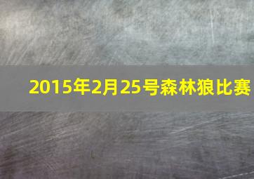 2015年2月25号森林狼比赛