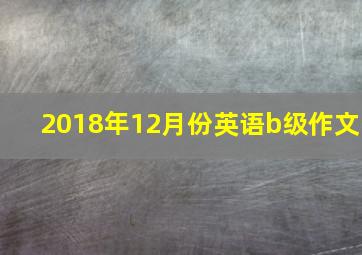 2018年12月份英语b级作文