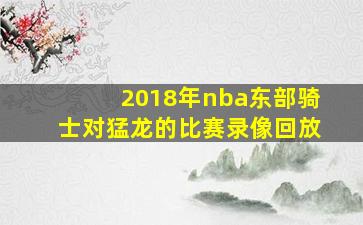 2018年nba东部骑士对猛龙的比赛录像回放