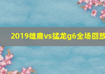 2019雄鹿vs猛龙g6全场回放