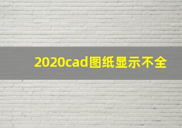 2020cad图纸显示不全