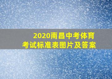 2020南昌中考体育考试标准表图片及答案