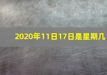 2020年11日17日是星期几