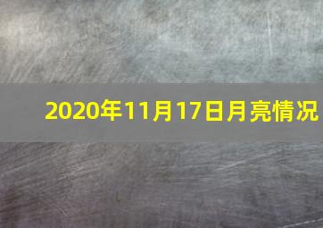 2020年11月17日月亮情况