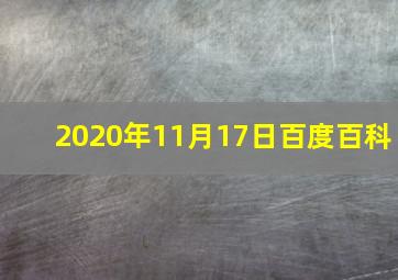 2020年11月17日百度百科