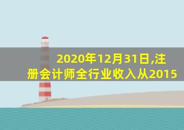 2020年12月31日,注册会计师全行业收入从2015