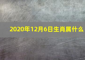 2020年12月6日生肖属什么