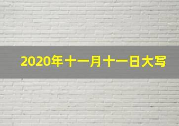 2020年十一月十一日大写