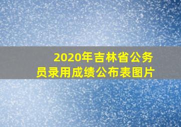 2020年吉林省公务员录用成绩公布表图片