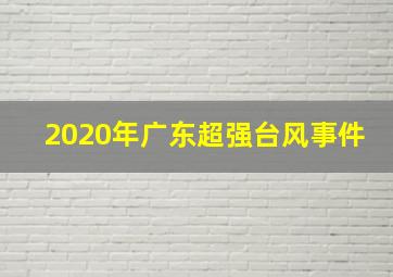 2020年广东超强台风事件