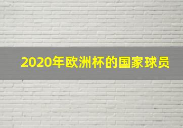 2020年欧洲杯的国家球员