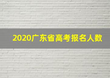 2020广东省高考报名人数