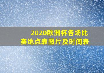 2020欧洲杯各场比赛地点表图片及时间表