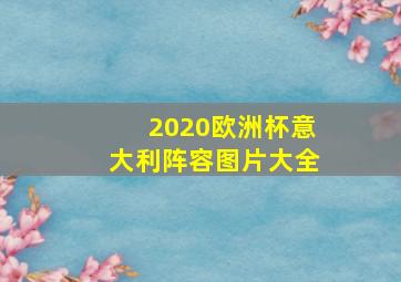 2020欧洲杯意大利阵容图片大全