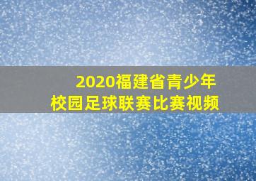 2020福建省青少年校园足球联赛比赛视频