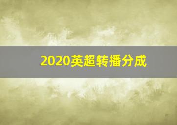 2020英超转播分成