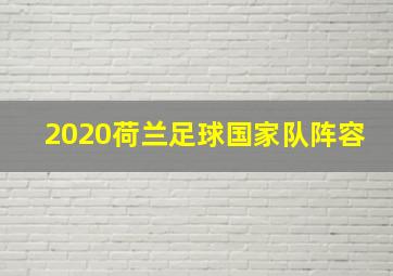 2020荷兰足球国家队阵容