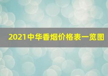 2021中华香烟价格表一览图