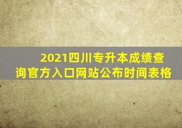 2021四川专升本成绩查询官方入口网站公布时间表格