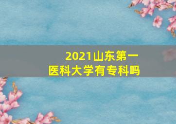 2021山东第一医科大学有专科吗