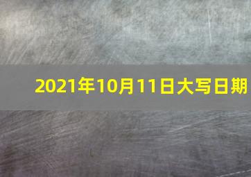 2021年10月11日大写日期