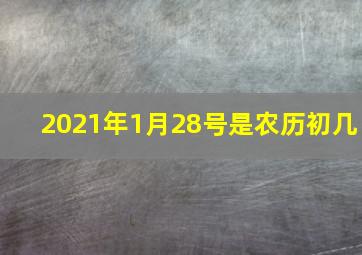 2021年1月28号是农历初几