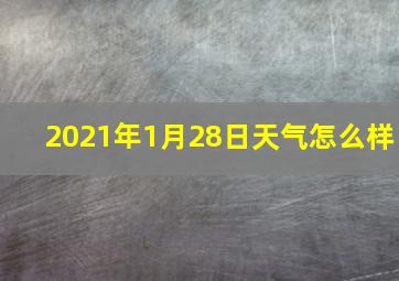 2021年1月28日天气怎么样