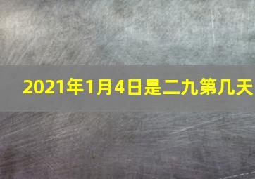 2021年1月4日是二九第几天