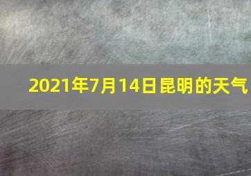 2021年7月14日昆明的天气