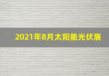 2021年8月太阳能光伏展