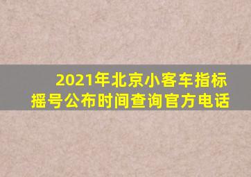 2021年北京小客车指标摇号公布时间查询官方电话