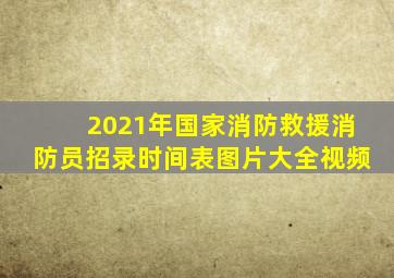 2021年国家消防救援消防员招录时间表图片大全视频