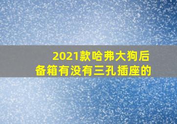 2021款哈弗大狗后备箱有没有三孔插座的