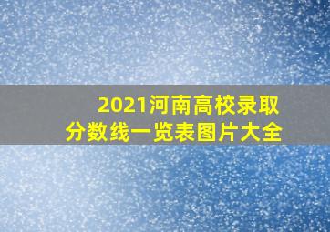 2021河南高校录取分数线一览表图片大全