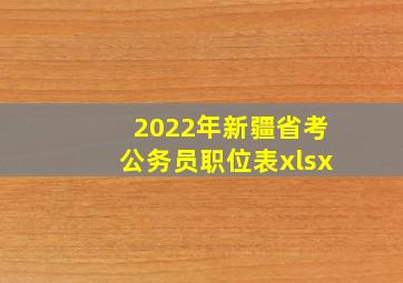 2022年新疆省考公务员职位表xlsx