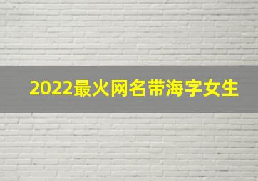 2022最火网名带海字女生