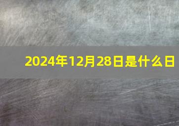 2024年12月28日是什么日