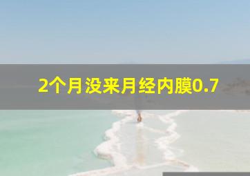 2个月没来月经内膜0.7