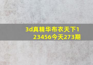 3d真精华布衣天下123456今天273期