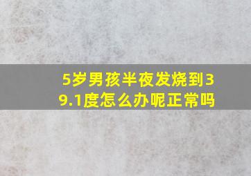 5岁男孩半夜发烧到39.1度怎么办呢正常吗