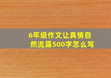 6年级作文让真情自然流露500字怎么写