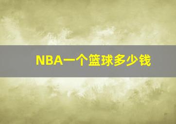 NBA一个篮球多少钱