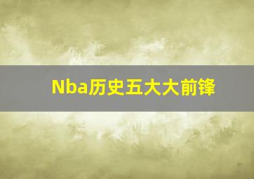 Nba历史五大大前锋