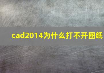 cad2014为什么打不开图纸